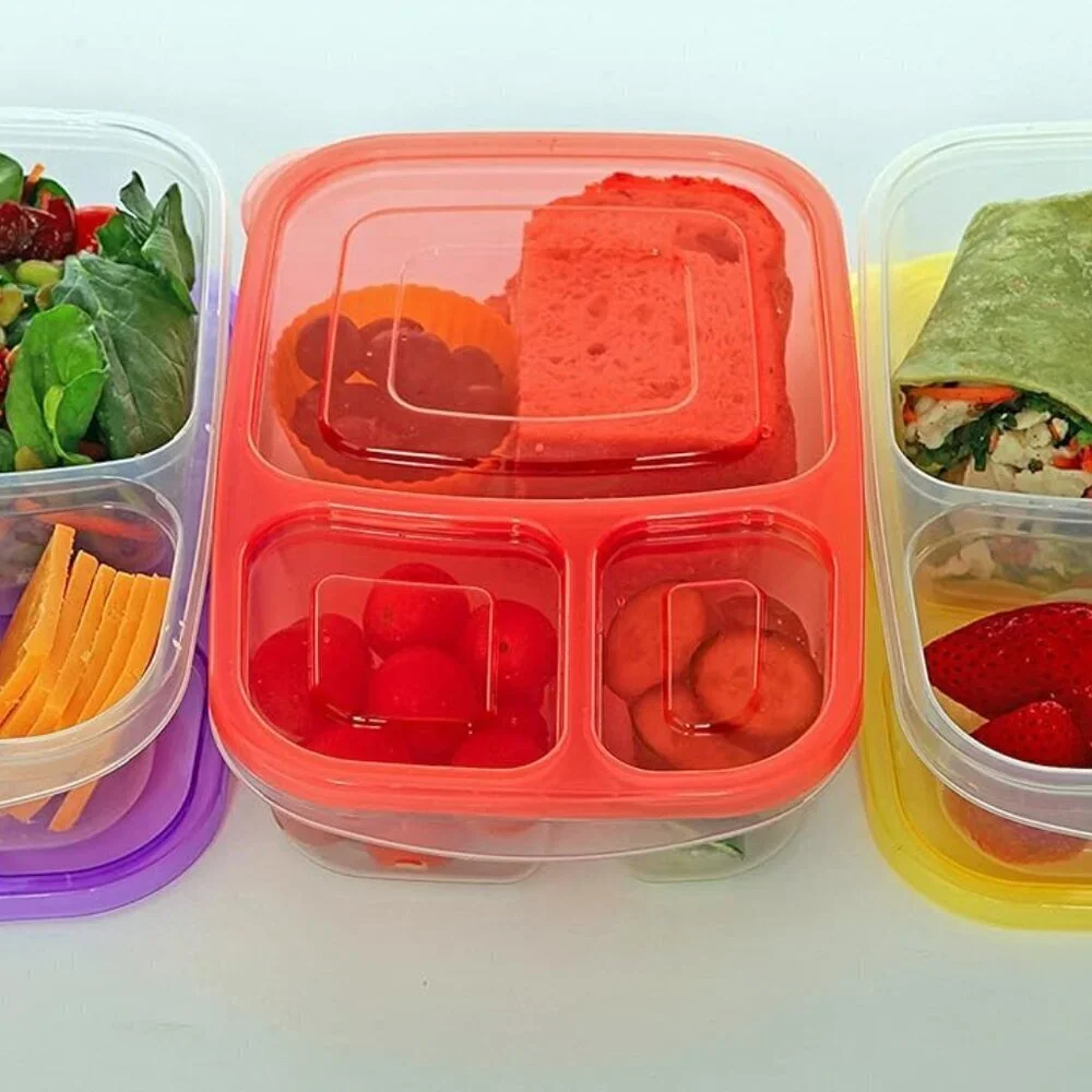 NWT - Simplete – 3 Compartment Bento Lunch Box - Set of 5